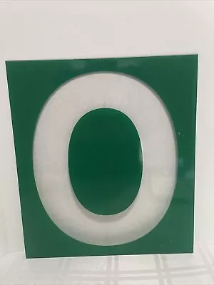 Vintage Acrylic Chevron Service Station Gas Price Number “ 0 “   15” X 17” Green • $20