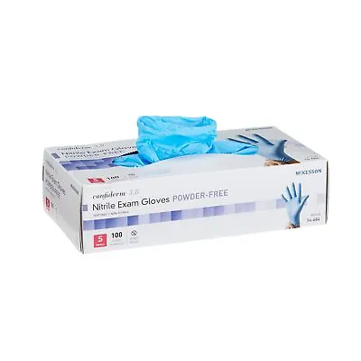 McKesson Confiderm 3.8 Nitrile Exam Glove Standard Cuff Length SMALL 100 Per Box • $14.35