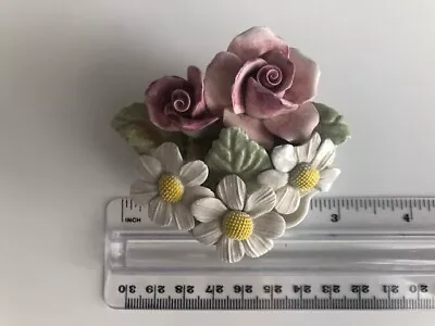 Decorative Ceramic Flowers - Daisy And Rose - English Bone China • $15