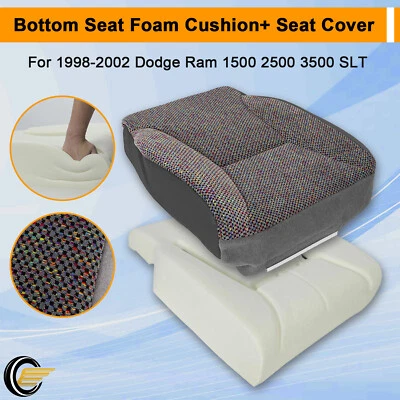 $59.55 • Buy Driver Side Bottom Seat Cover + Foam Cushion For 98-02 Dodge Ram 1500 2500 3500
