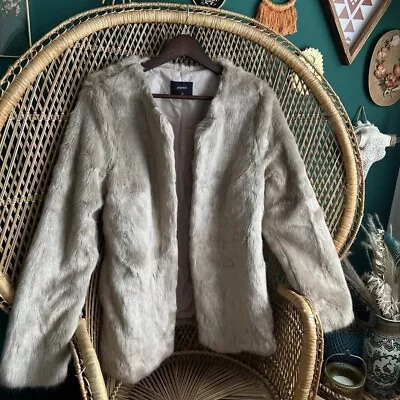 BNWOT Matalan Papaya Light Brown Tan Faux Fur Coat • £12