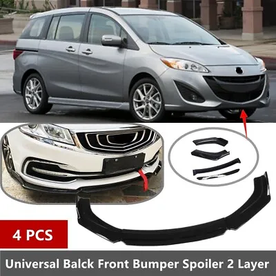 Add-on Universal Fit For 2012-2017 Mazda 5 Front Bumper Lip Spoiler Splitter • $56.99