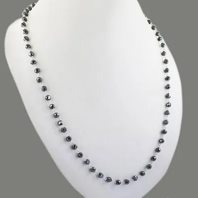 $249 • Buy 7mm Black Diamond Chain Necklace - Unisex, Men's Jewelry - 24 Inches
