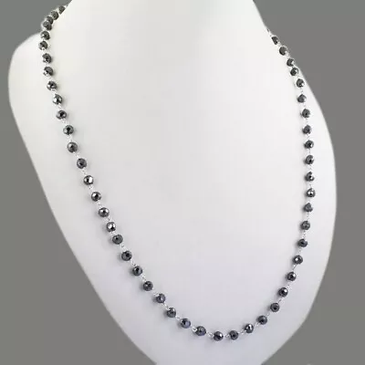 $249 • Buy 7mm Black Diamond Chain Necklace - Unisex, Men's Jewelry - 24 Inches