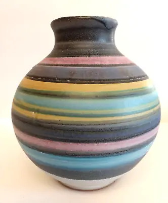Bennett Welsh Pacific Stoneware Inc. Pottery Vase Mid Century Mod 6  Tall Signed • $28.99