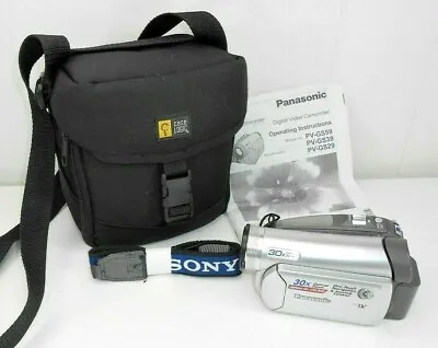 Vtg Panasonic Mini DV Digital Video Camcorder PV-GS29 W/ Case Lot Video Recorder • $77.89