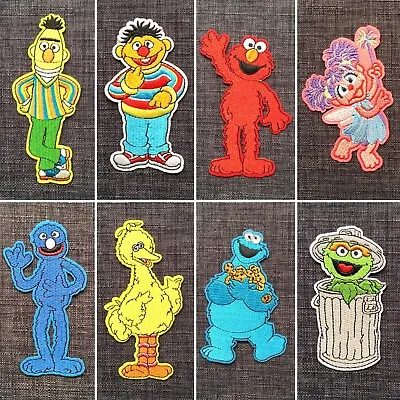 SESAME STREET Muppets Elmo Bert Ernie 100% Embroidered Patch Badge Motif Iron-On • $4.47