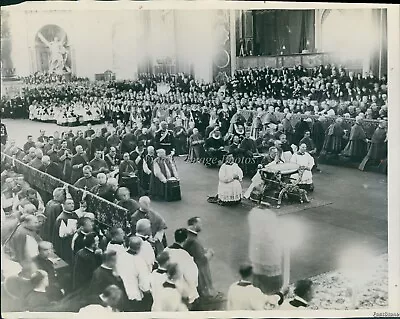 1929 Pope Attends Service Beatification Don Bosco Vatican City Wirephoto 8X10 • $9.99