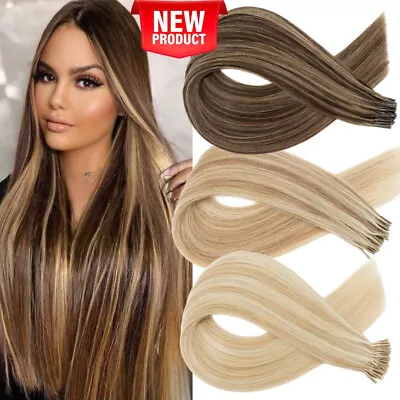 Hair Extensions Human Hair I Tip Ombre Pre Bonded Micro Ring Full Head THICK 20  • $57.19