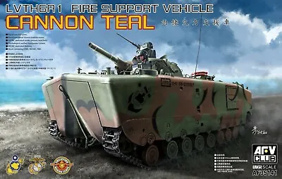 AFV Club 1/35 AF-35141 ROC/US CANNON TEAL LVTH6A1 Fire Support Vehicle • $69.30