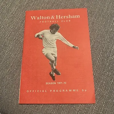 FA Amateur Cup Walton & Hersham V Wycombe Wanderers 4.3.1972 • £2.99