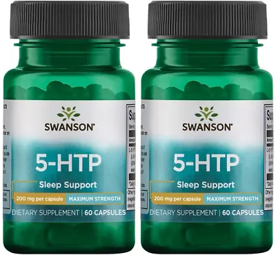 $54.50 • Buy Swanson 5-HTP 200mg Max Strength 2 X 60 Capsules MOOD And SLEEP SUPPORT
