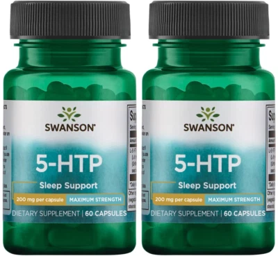 $54.50 • Buy Swanson 5-HTP 200mg Max Strength 2 X 60 Capsules MOOD And SLEEP SUPPORT