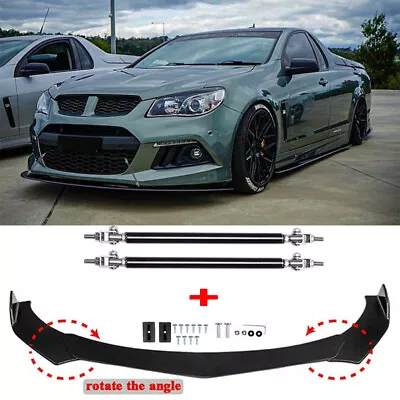 For Holden VE & VF Commodore Front Bumper Lip Splitter Spoiler + Strut Rods Bar • $99.69