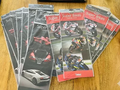 **Job Lot** 13 Calendars 2024 Super Bikes | Super Cars • £6