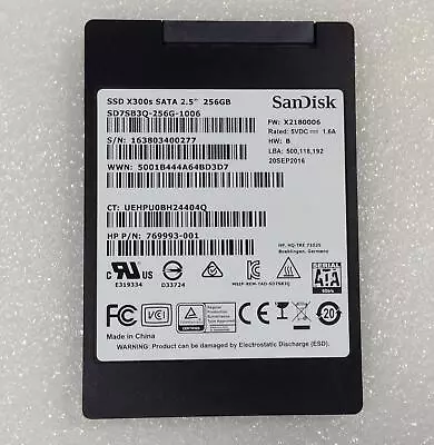 Sandisk SSD X300s  SD7SB3Q-256GB-1006 256GB 795959-001 Solid-State Drive NEW • £44.45