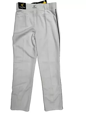 Easton Men's Large White Quantum Plus Piped Basebal Pants White Black NWT • $17.09