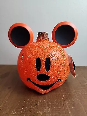 Disney Mickey Mouse Lighted Sparkling Pumpkin Halloween Battery Operated • $14