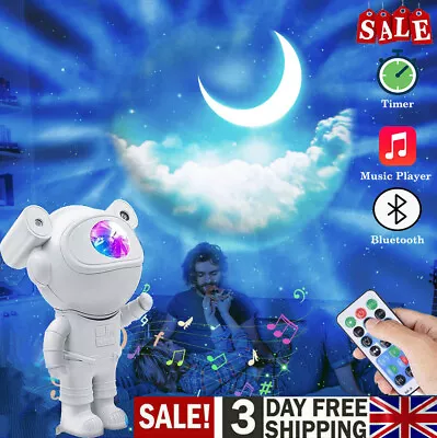 £15.99 • Buy Astronaut Projector Night Lights Galaxy Starry Moon Nebula LED Lamp Music Remote