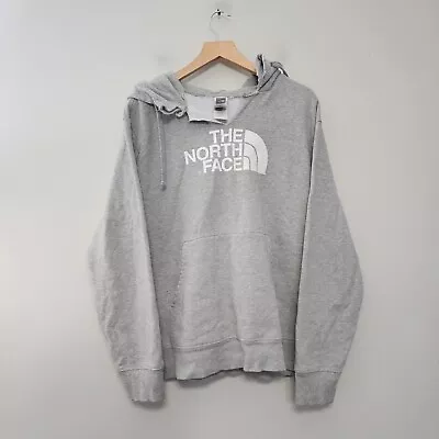 The North Face Hoodie Mens Large Gray Pullover Pocket Sweatshirt V Split Gym  • $25.95