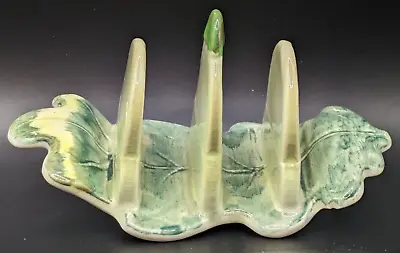 Burleighware Green Leaves Design Toast Rack England 1851 • $55