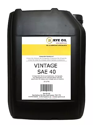 Massey Ferguson T20 VINTAGE CLASSIC 40 ENGINE OIL 20 LITRE API:SB/CB 20L • £60