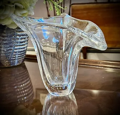 Val St. Lambert Crystal Vase Signed • $110