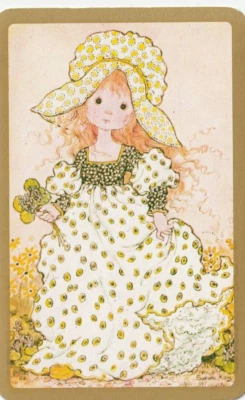 $2.50 • Buy Sarah Kay Girl In Hat And Spotted Dress,  1970's  Single Swap Card