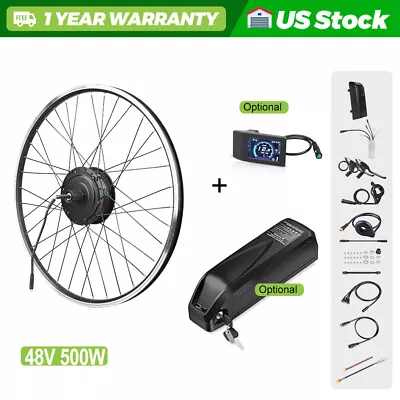 48V 500W Bafang Rear Motor 20 26  27.5 700C DC Cassette V-Brake Conversion Kit • $283.07