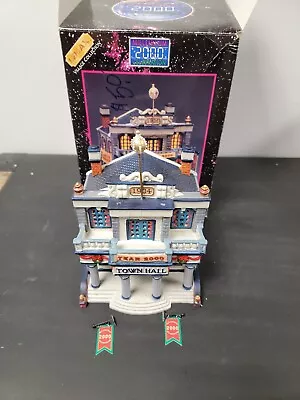 Lemax Year 2000 Town Hall Millennium Celebration Christmas Lighted House • $19.99