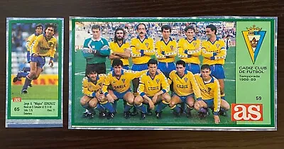 1986/87 Magico Gonzalez & Cadiz Team Diario AS Hand Cut Sticker Set El Salvador • $19