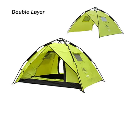 2-4 Person Outdoor Waterproof Double Layer Pop Up Camping Hiking Tent 2.2x2x1.5m • $39.95