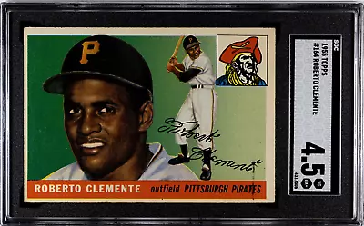 1955 Topps #164 Pirates HOF Roberto Clemente Rookie Baseball Rc SGC 4.5 Nice • $3750