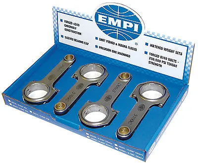 EMPI 8310 H-BEAM 5.4  VW JOURNAL CONNECTING RODS VW BUG AIR COOLED ENGINE Bus • $374.95