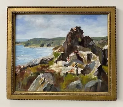 Original Antique Impressionist Oil On Board Painting In Gold Gilt Frame • £31