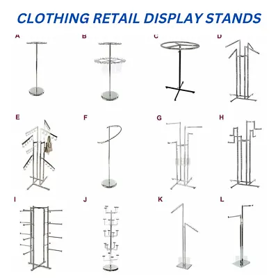 £11.37 • Buy Professional Heavy Duty Clothing Retail Display Stands Garment Dress Shop Rails