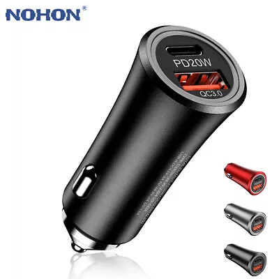 2 Socket Type C Car Charger Fast Charging Car USB Adapter Type C For Samsung AU • $9.99