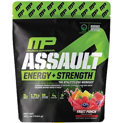 MusclePharm Assault Energy & Strength Pre Workout - 30 Servings Fruit Punch • $34.99