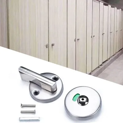 $9.61 • Buy 1x Indicator Bolt Vacant Engaged Bathroom Privacy WC Toilet Door Lock Brushed