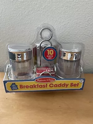 NEW RARE MELISSA AND DOUG Breakfast Caddy Play Food Set Syrup Diner *No Liquid* • $68.99
