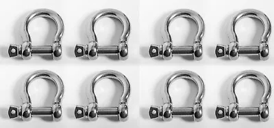 8x Bow Shackle Marine 304 Stainless Steel 4mm 5/32  Clevis  Boat Rigging Bracele • $13.99