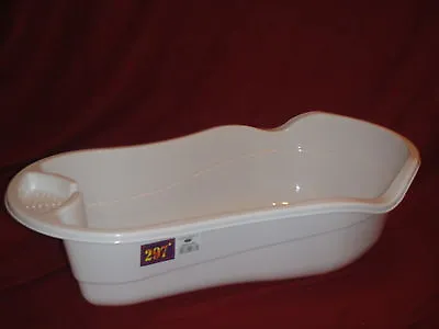 WHITE Large Plastic Large Baby Newborn Kids Deluxe Wash Bath Tub  • £12.97