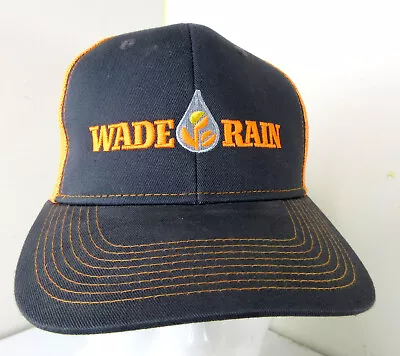 Port Authority Wade Rain Black/Orange Mesh Snapback Baseball Trucker Cap Travis • $14.95