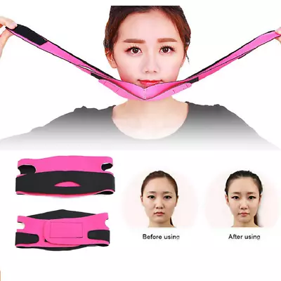 $5.81 • Buy Elastic Face Slimming Bandage V Line Face Shaper Women Chin Cheek Lift Up Belt