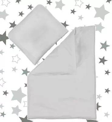 2 Pc QUILT & PILLOW SET Cotton Baby Filling For PRAM CRIB COT BED Duvet Quilted • £12.99