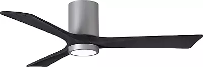 Matthews IR3HLK-BN-BK-52 Irene 52  Outdoor Hugger Ceiling Fan With LED Light And • $881.99