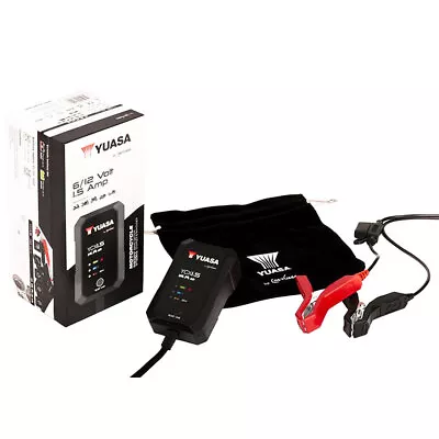 Yuasa YCX1.5 6/12V Motorcycle Smart Battery Charger Lead Acid AGM Gel Lithium • £44.95