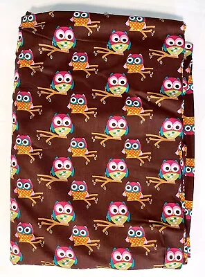 Owl Novelty Fabric David’s Textiles 43” Wide 7-1/2 Yards Cotton Quilt RETRO • $19.95