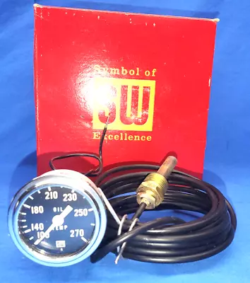 NOS Vintage 1960s Stewart Warner Oil Temp Gauge Day 2 Hot Rod • $149.99