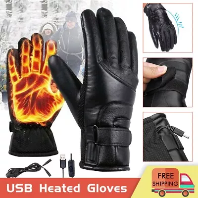 Winter Motorcycle Motorbike Heated Glove Warm Electric Waterproof Gloves Riding • $15.29